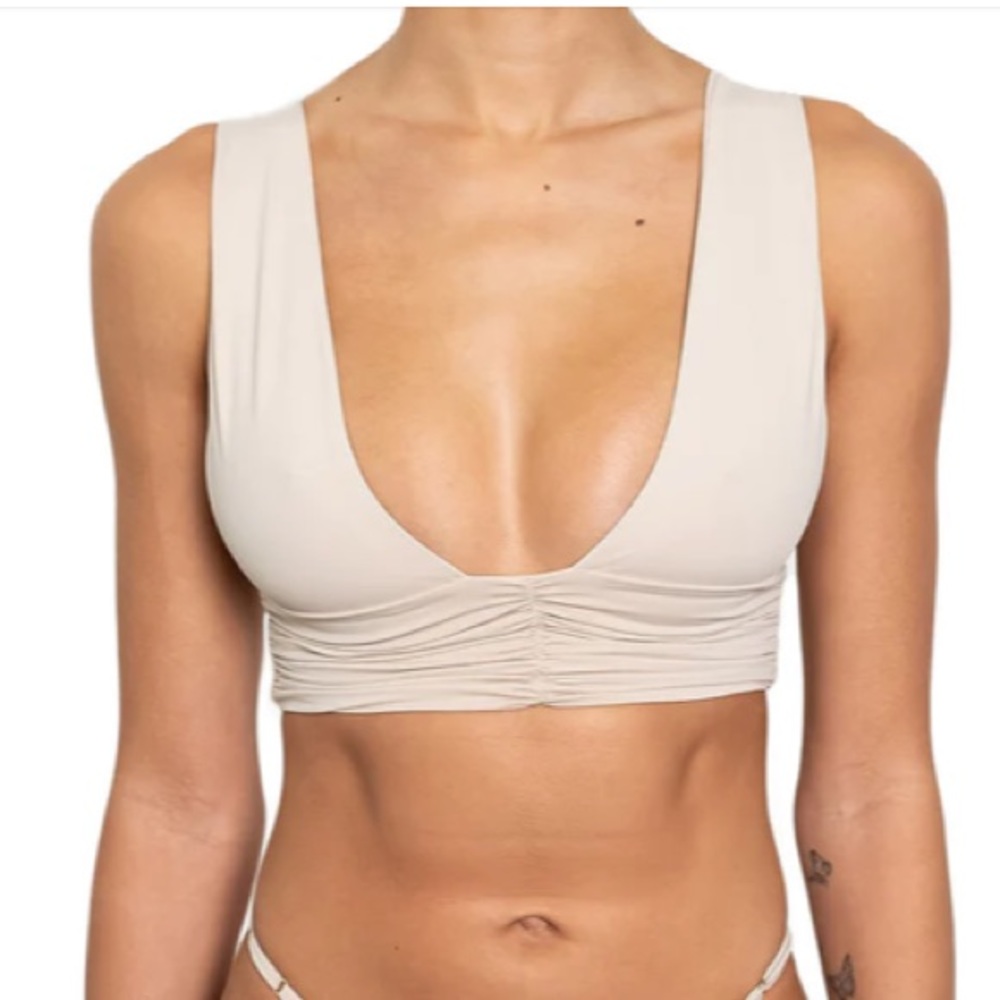 NWT RIOT SWIM Brea bikini top sz S